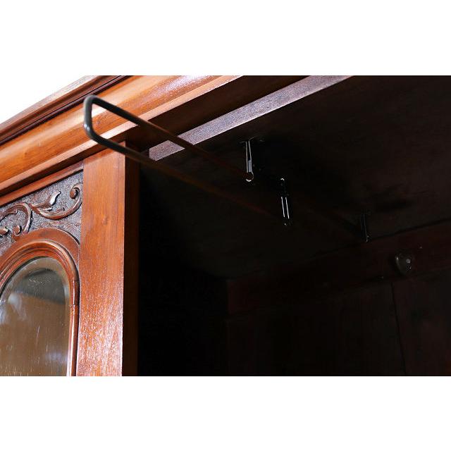 wr-4　1890年代イギリス製アンティーク　ビクトリアン　マホガニー　ミラー付き　2ドア　彫刻　ワードローブ　衣装タンス　クローゼット |  | 09