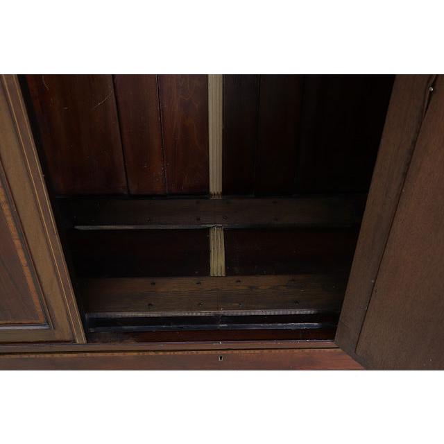 wr-5　1910年代イギリス製アンティーク エドワーディアン マホガニー ミラー付き 象嵌細工 ワードローブ 衣装タンス クローゼット 衣類収納 送料無料 |  | 14