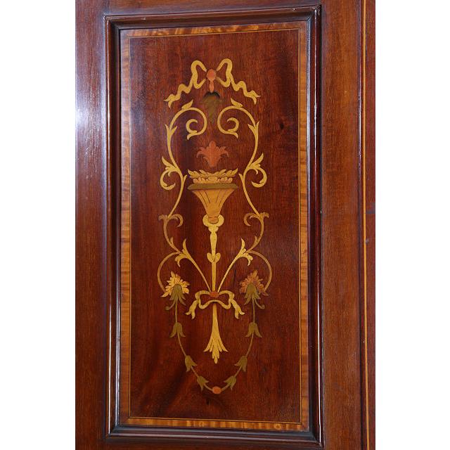 wr-5　1910年代イギリス製アンティーク エドワーディアン マホガニー ミラー付き 象嵌細工 ワードローブ 衣装タンス クローゼット 衣類収納 送料無料 |  | 07