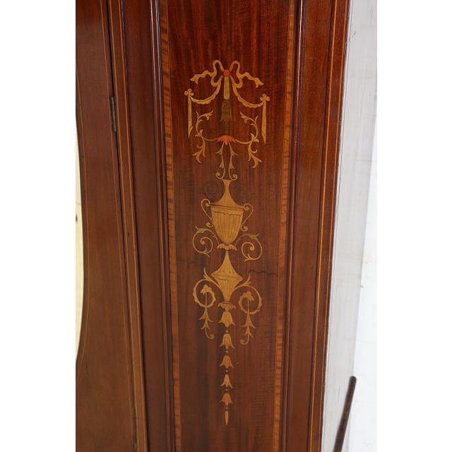 wr-5　1910年代イギリス製アンティーク エドワーディアン マホガニー ミラー付き 象嵌細工 ワードローブ 衣装タンス クローゼット 衣類収納 送料無料 |  | 08