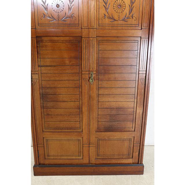 wr-6　1910年代 イギリス製アンティーク エルム アーツアンドクラフト ワードローブ クローゼット 衣装タンス 衣類収納 送料無料 |  | 16
