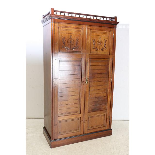 wr-6　1910年代 イギリス製アンティーク エルム アーツアンドクラフト ワードローブ クローゼット 衣装タンス 衣類収納 送料無料 |  | 18