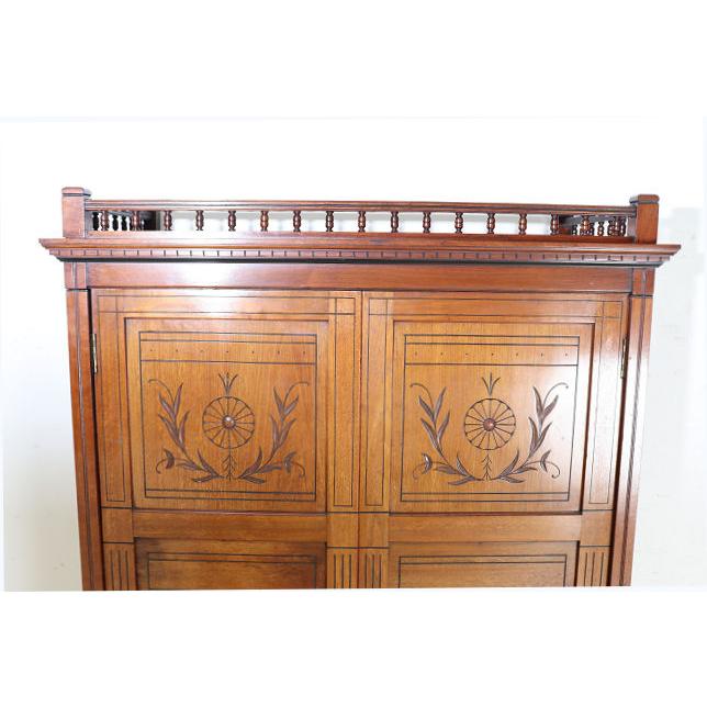 wr-6　1910年代 イギリス製アンティーク エルム アーツアンドクラフト ワードローブ クローゼット 衣装タンス 衣類収納 送料無料 |  | 04