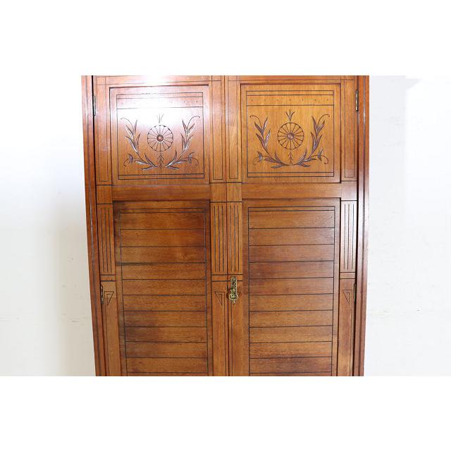 wr-6　1910年代 イギリス製アンティーク エルム アーツアンドクラフト ワードローブ クローゼット 衣装タンス 衣類収納 送料無料 |  | 05