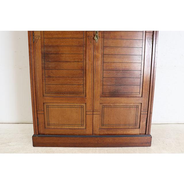 wr-6　1910年代 イギリス製アンティーク エルム アーツアンドクラフト ワードローブ クローゼット 衣装タンス 衣類収納 送料無料 |  | 06