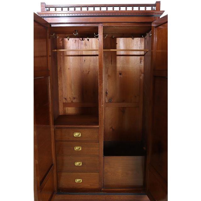 wr-6　1910年代 イギリス製アンティーク エルム アーツアンドクラフト ワードローブ クローゼット 衣装タンス 衣類収納 送料無料 |  | 07