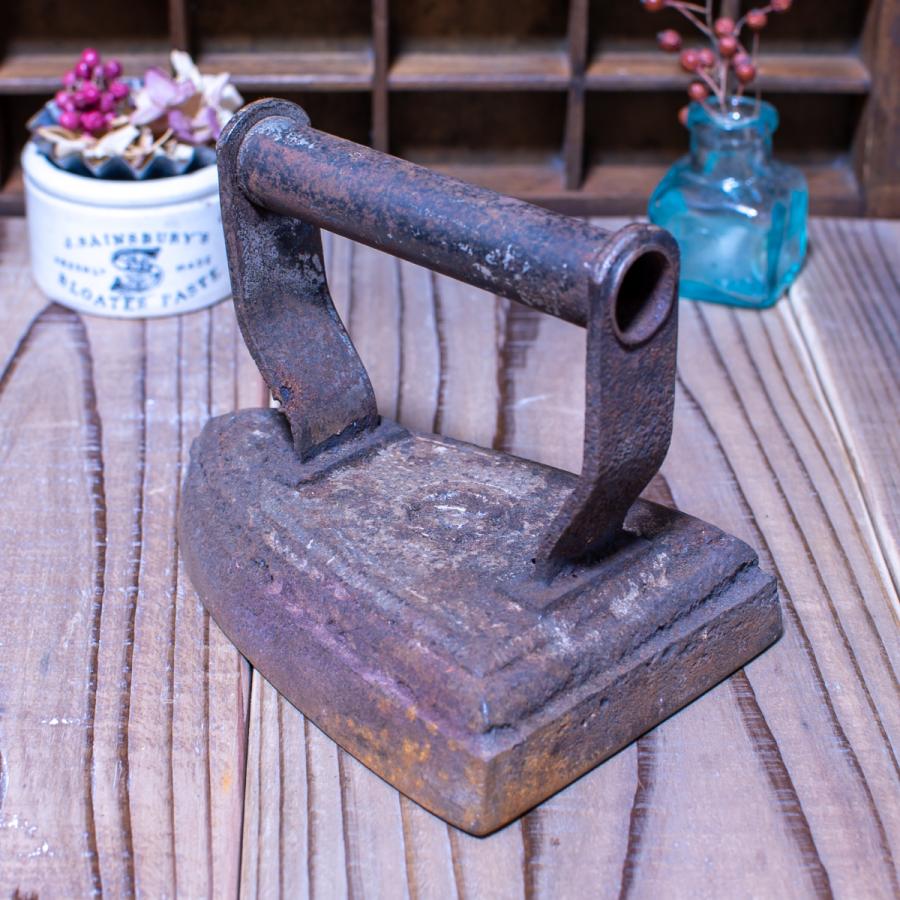 アンティーク アイロン ブックエンド ドアストッパ 鉄製アイロン