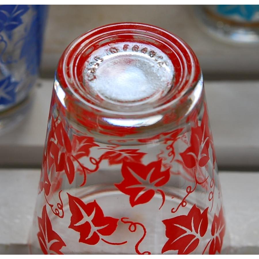 アンティーク グラス ショットグラス リーヴス 5個セット フランス