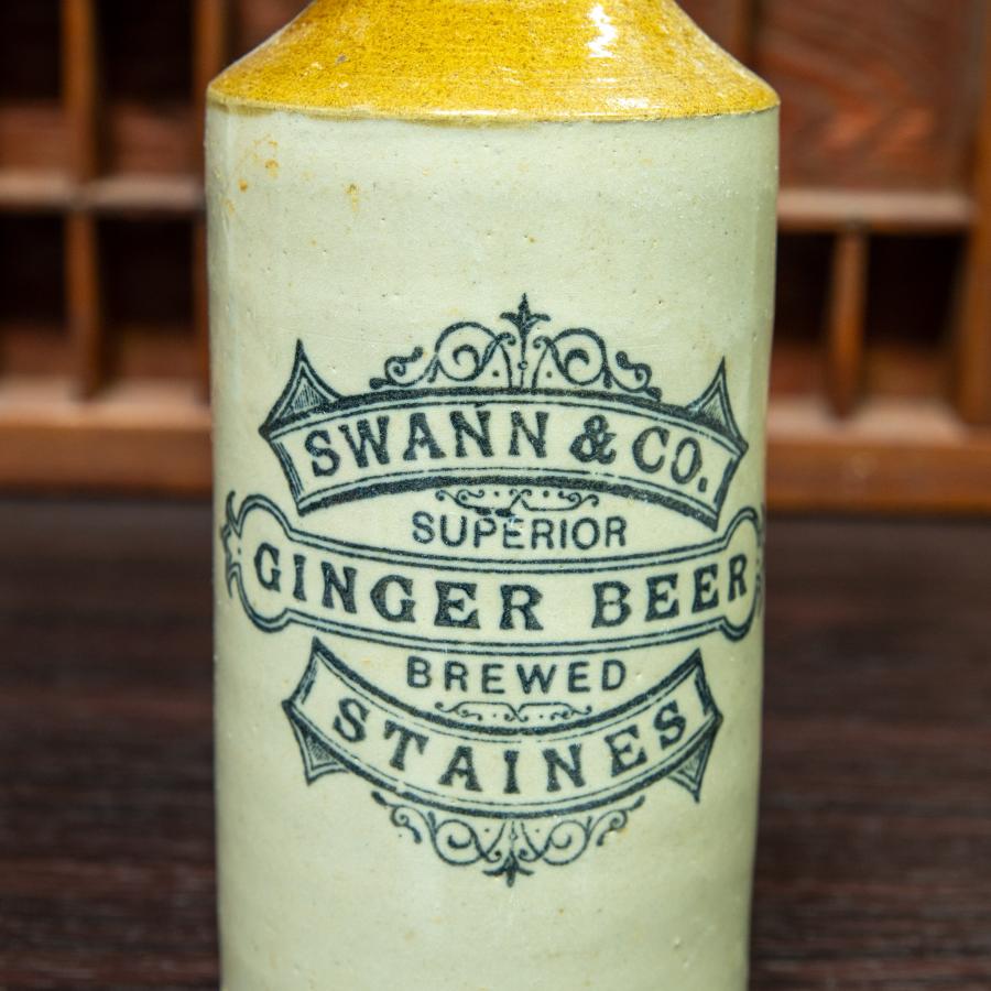 レア　イギリスアンティーク　陶器ジャー レア】陶器 ジンジャービアボトル イギリス アンティーク 陶器