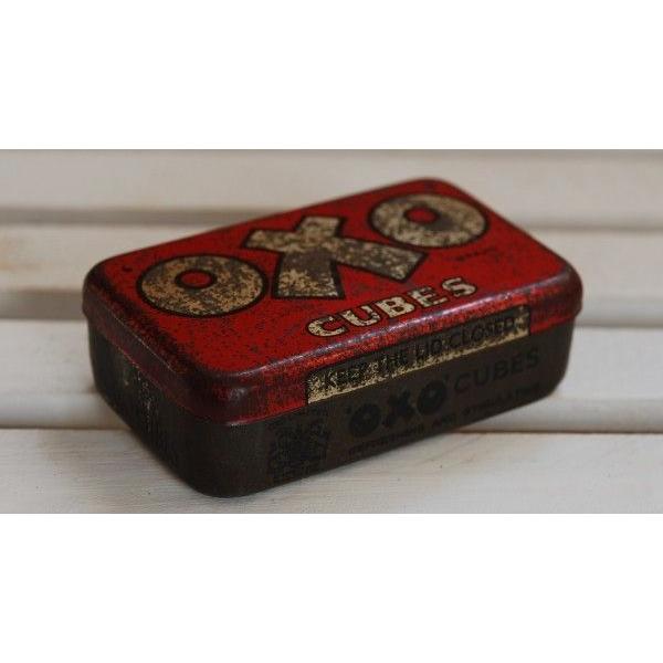 OXO オクソ缶 ヴィンテージ ブリキ 缶 TIN アンティーク レトロ 小物入れ イギリス｜shenleymarket｜02