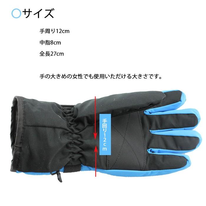 スキーグローブ メンズ 防寒 保温 全4色 5本指 一体型 撥水 スノボ