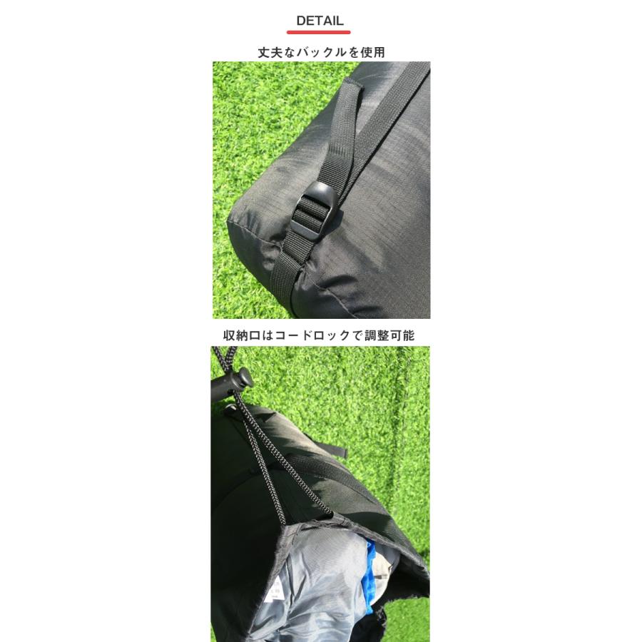 寝袋 バック S ブラック 撥水 40×22 圧縮 コンパクト 収納