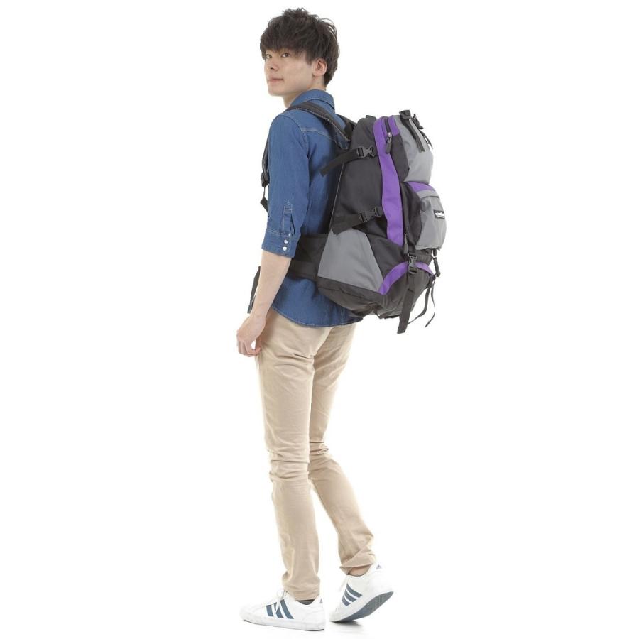 宅配】リュック 40L 全7色 ザックカバー付き 本格的 大容量 丈夫 頑丈