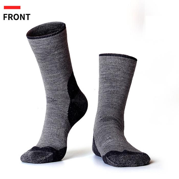 2足セット トレッキングソックス メンズ 中厚 メリノウール 化繊 保温