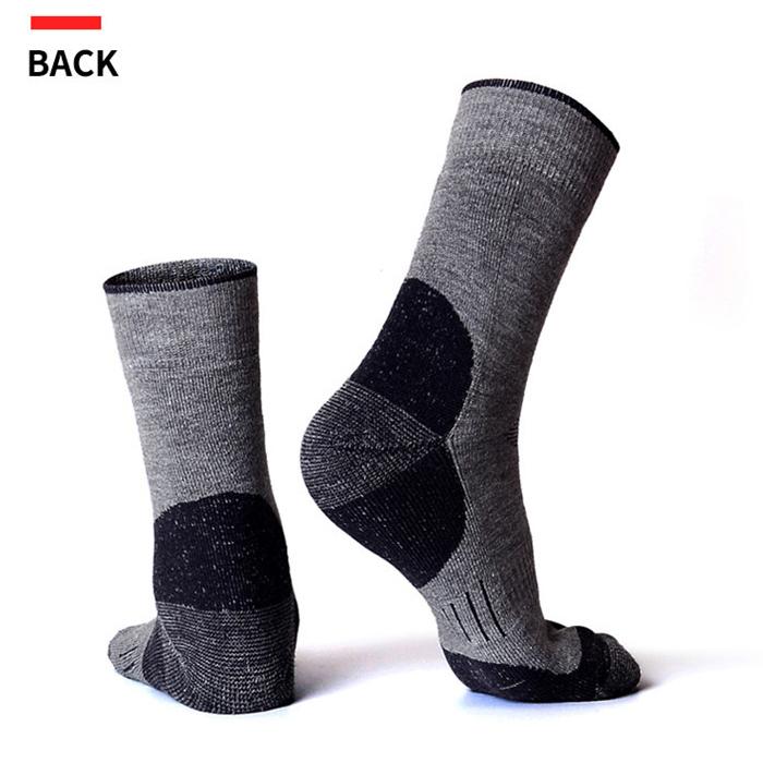 2足セット トレッキングソックス メンズ 中厚 メリノウール 化繊 保温