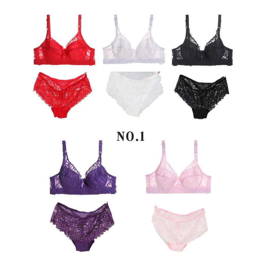 送料無料 22福袋 レディース福袋 ブラとショーツの上下セット５点 エレガント可愛いレース ４段４列ホック ノンワイヤー ２種類 正規店