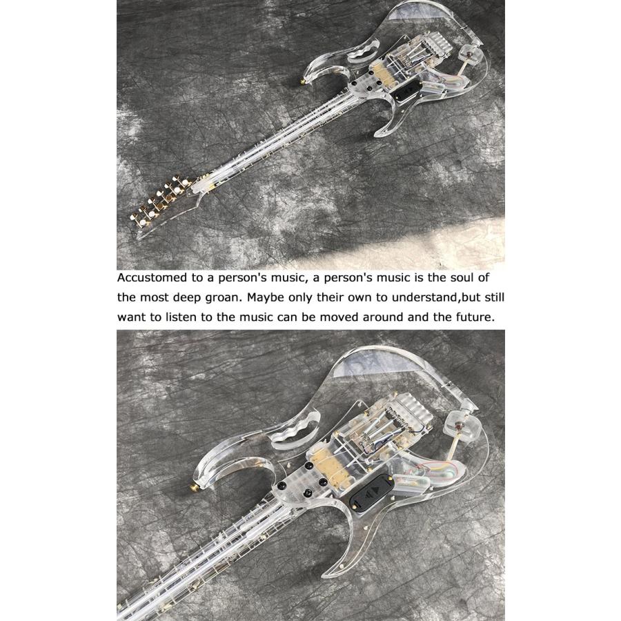 アクリルギター オールクリスタルギター Led発光ギター Pu Hsh ブリッジ フロイトローズタイプギター Jt001 Apollo Guitars 通販 Yahoo ショッピング