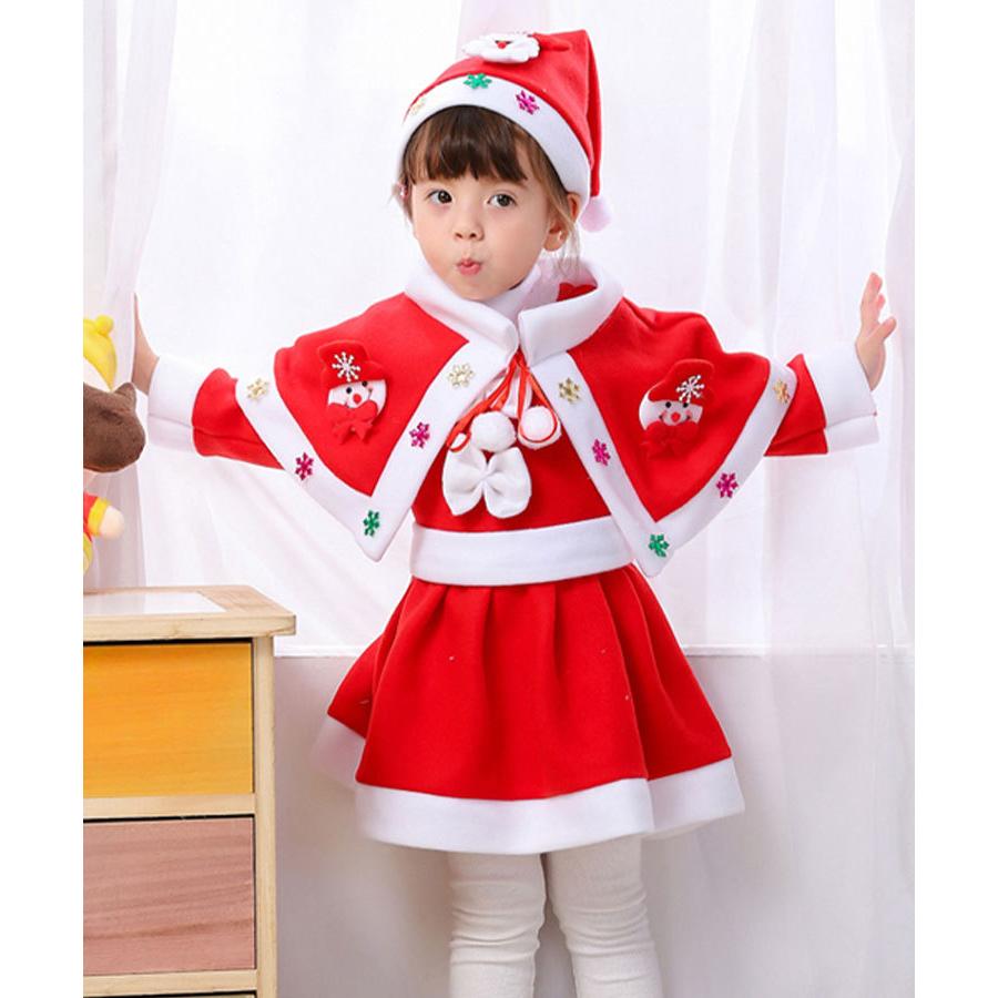 サンタコスプレ サンタ衣装 サンタコスチューム ベビー キッズ 子供 80 90 100 110 120 130 140 150 160 170 女子５点セット｜sherrockstyle｜12