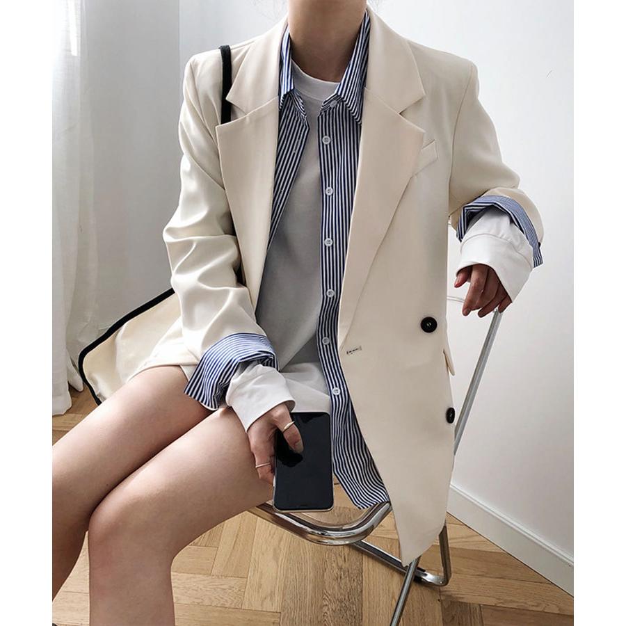 送料無料 レディースダブルジャケット ダブルボタン M L 全２色 春夏 襟大きめ ゆったりシルエット ミニスカートに ワンピースにに合う Ldsf014 Apollo Guitars 通販 Yahoo ショッピング