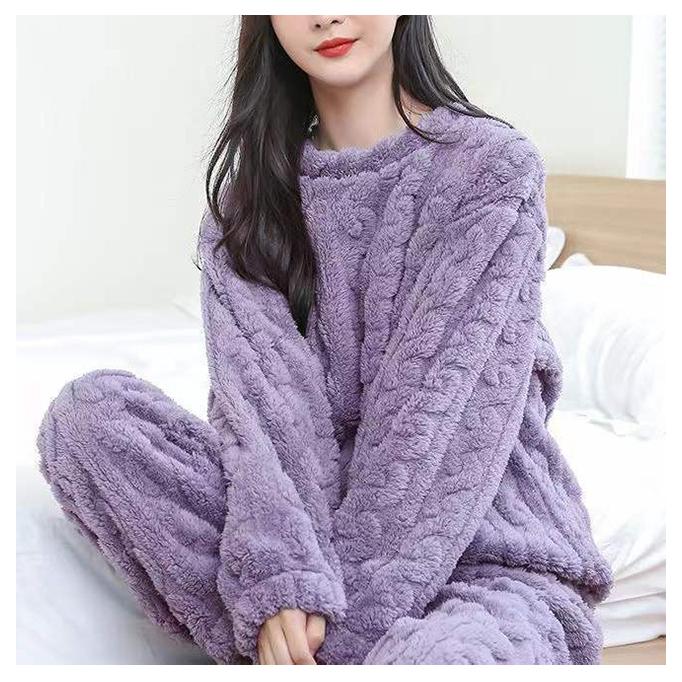 秋冬パジャマ レディース もこもこ 超保温 ルームウェア 上下セット