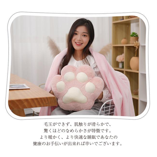 クッション・抱きまくら・ブランケット tatatsu 3in1 ブランケット 抱き枕 ぬいぐるみ ハンドワーム 毛布 クッション