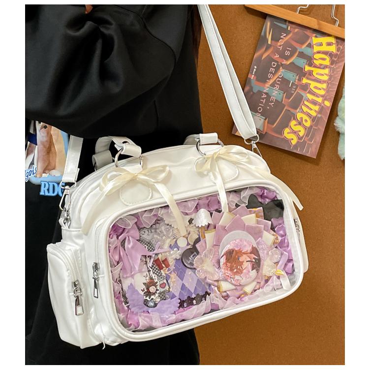 3個セット カラフルボール付き クリアバッグ 推し活 痛バ 見せバッグ お出かけ 3個セット カラフルボール付き クリアバッグ 推し活 痛バ 見せバッグ