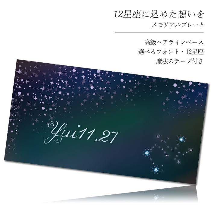 表札 12星座 誕生日 記念日 メッセージ プレゼント おしゃれ ステンレス オフィス 卓上 ポスト カフェ 戸建て 取り付け 150mm×80mm 北欧 シール付き マンション | ブランド登録なし