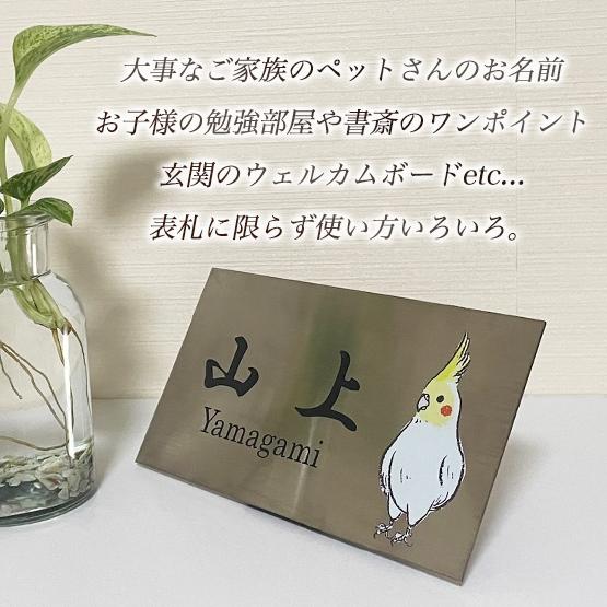 表札 北欧 おしゃれ ステンレス 戸建て 150mm×80mm 取り付け シール付き かわいい マンション オフィス 卓上 ポスト 病院 アパート ヘアライン 韓国風 | ブランド登録なし | 07
