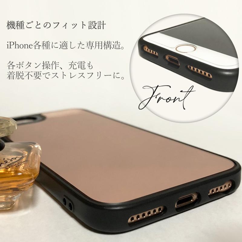 iPhoneケース おしゃれ 韓国 流行り iphone 14 Pro 13 mini 12 max plus 8 7 xr se 2 3 ミラー グリップ ケース ペア 背面 鏡 アイフォン 携帯 カバー 抗菌 国産 | iPhone | 05