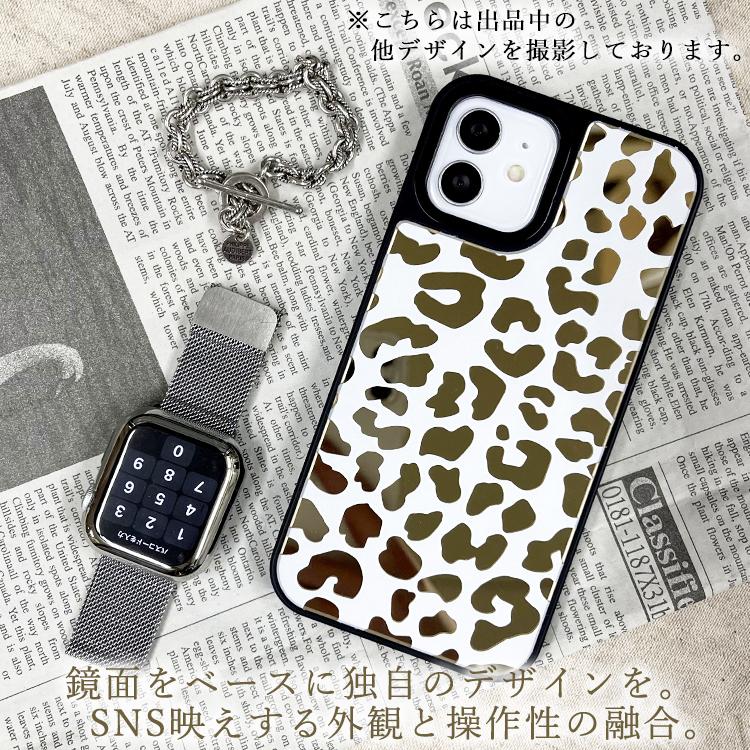 iPhoneケース おしゃれ 韓国 流行り iphone 14 Pro 13 mini 12 max plus 8 7 xr se 2 3 ミラー グリップ ケース ペア 背面 鏡 アイフォン 携帯 カバー 抗菌 国産 | iPhone | 08