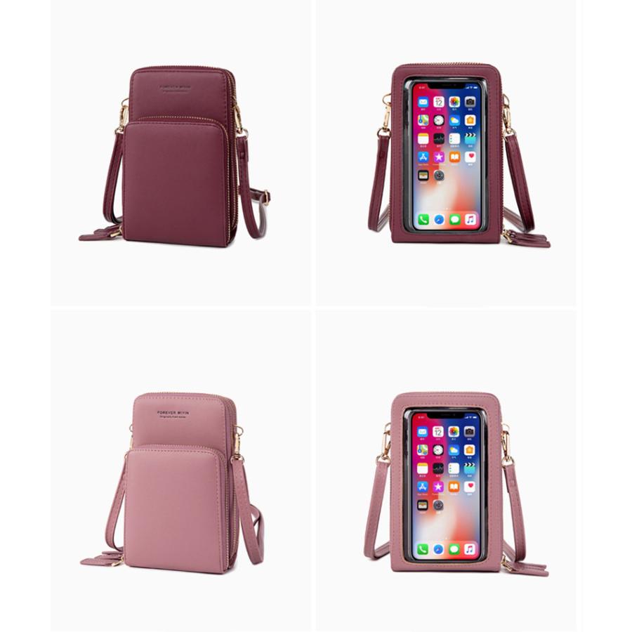 スマホショルダー バッグ お財布ショルダー ポシェット 大容量 ショルダーPUレザー バッグ 斜め掛け ポーチ スマホポーチ カバー おしゃれ 流行り 韓国風 | ブランド登録なし | 18
