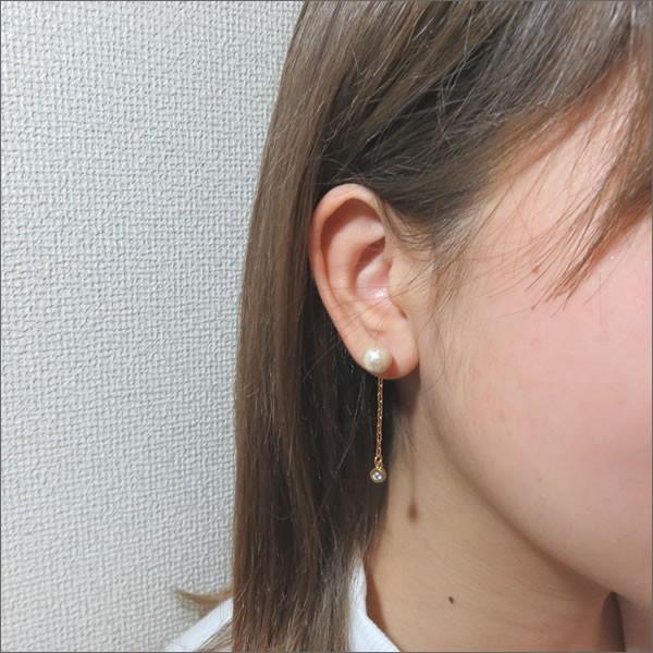 ピアス コットンパールとキュービックジルコニアの2wayピアス 普段使い 日本製 30代 40代 50代 アクセサリー Rp038 ひと粒アクセサリーshizuku 通販 Yahoo ショッピング