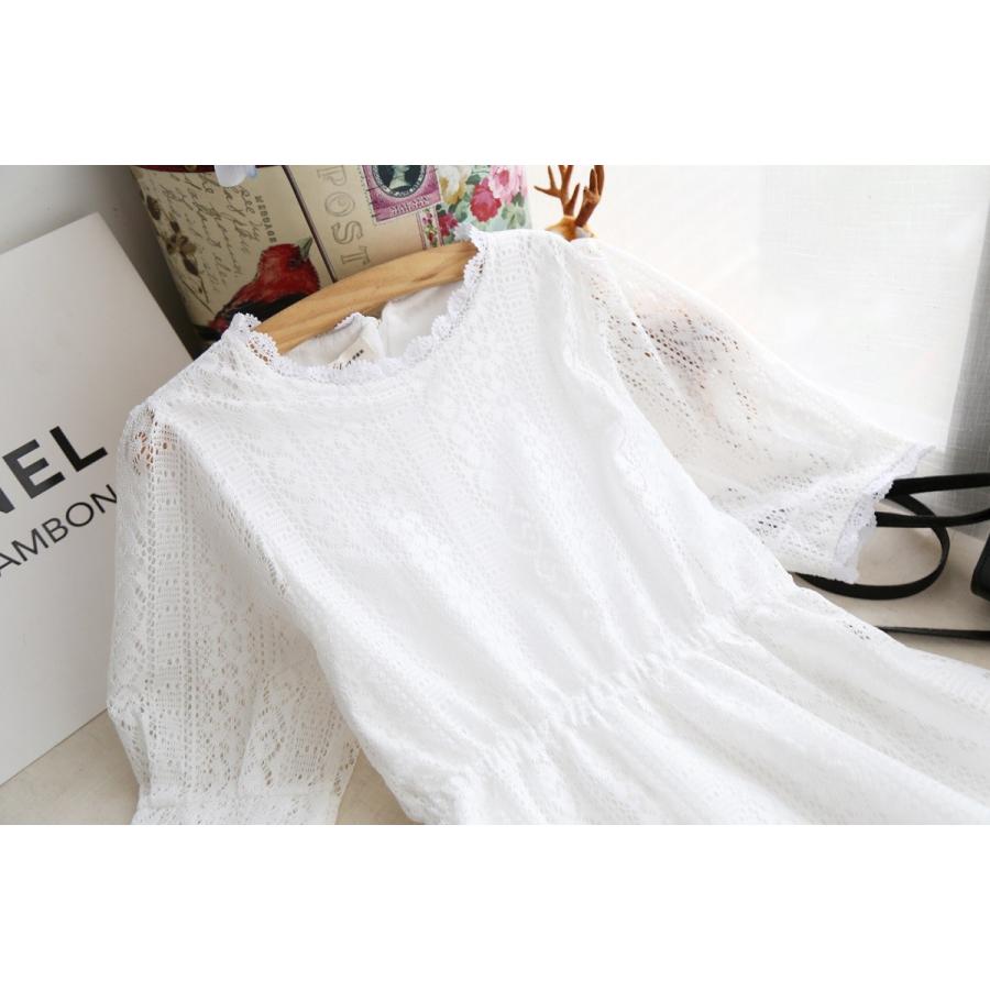 夏 白ワンピース カジュアル ワンピース 花柄 森ガール 花柄ワンピース ドレス 裏地付き 結婚式 送料無料 G Shiawase Clothes 通販 Yahoo ショッピング