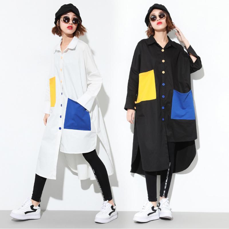 アシメ アシンメトリー ロング シャツ ワンピース ビッグシルエット 無地 モード系 レディース 送料無料 G Shiawase Clothes 通販 Yahoo ショッピング