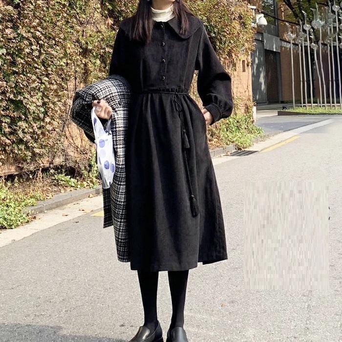 ワンピース レディース コーデュロイ ロングワンピース 秋冬ワンピース 大人ワンピース コート 送料無料 G Shiawase Clothes 通販 Yahoo ショッピング