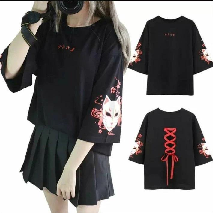 かみさま 狐お面 半袖 トップス コスプレ 仮装 浴衣 着物 和柄 和風 和装 イベント 送料無料 G Shiawase Clothes 通販 Yahoo ショッピング