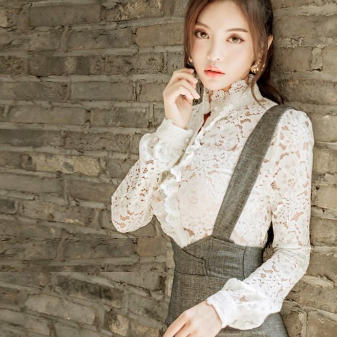華やか レースブラウス 海外 韓国 韓国ファッション 韓国スタイル レディース トレンド イベント 送料無料 Mi1797 Shiawase Clothes 通販 Yahoo ショッピング