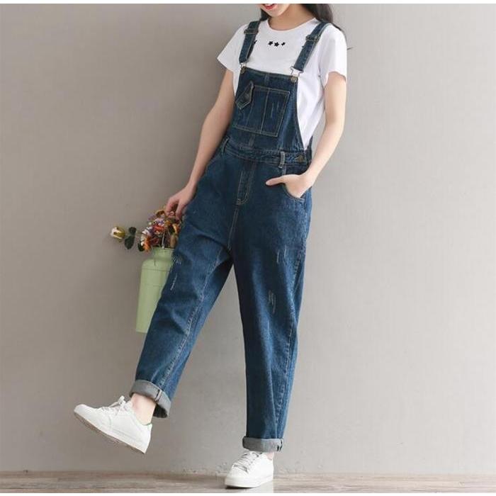 デニム サロペット ミドル丈 オシャレ オーバーオール レディース オールインワン つりズボン 春 送料無料 Na5472 Shiawase Clothes 通販 Yahoo ショッピング