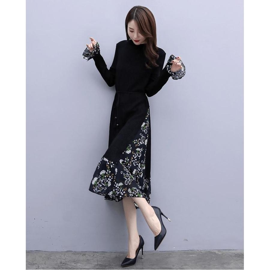 ワンピース サイドプリーツ ロングワンピース ニットワンピース 重ね着風 リゾート ロング 送料無料 Ok4287 Shiawase Clothes 通販 Yahoo ショッピング