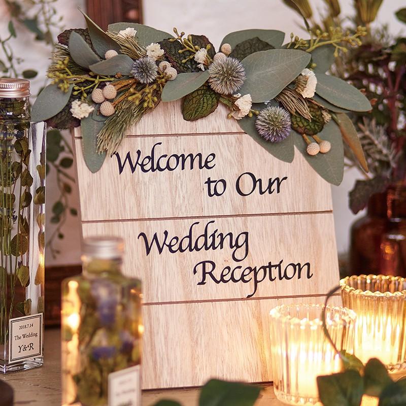 ウェルカムボード用シール（黒の文字・筆記体）（1枚