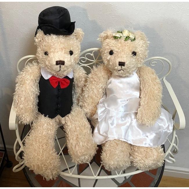 もこもこくたくた ウェディングベア 完成品 ウェルカムドール 結婚式