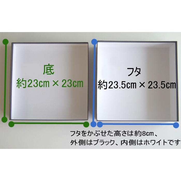 スクエア ギフトボックス L ブラック 直径23.5cm 高さ8cm スクエア ギフトボックス L ブラック 直径23.5cm 高さ8cm