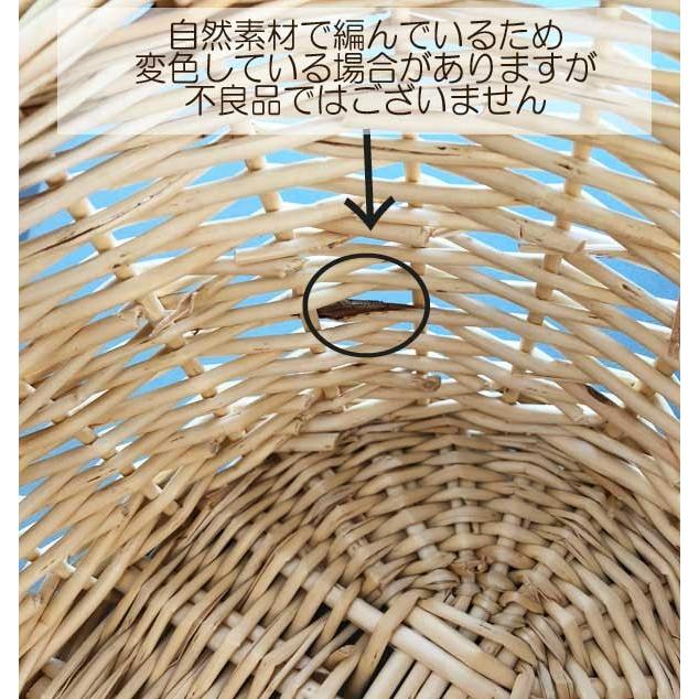 柳素材 バスケット Lサイズ リボン付 約幅36 奥行き27 高さ34cm プチ