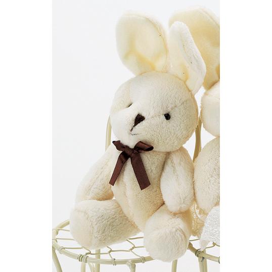 ドレス着用 ミニのウサギ（2体）完成品 ペア 結婚式 ウェルカム