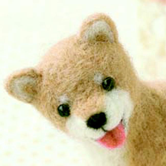 ミニチュア柴犬の手作りキット 羊毛フェルトで作る犬のぬいぐるみ 手芸