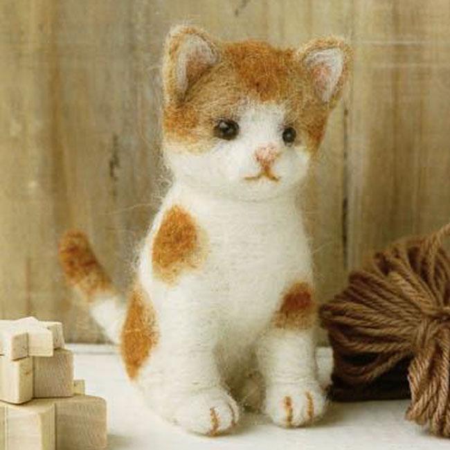 ミニチュア茶ぶちの猫のマスコット手作りキット スターターセット 針 マット 付き 羊毛フェルトで作る ねこのぬいぐるみ H441 268set 幸せデリバリー 通販 Yahoo ショッピング