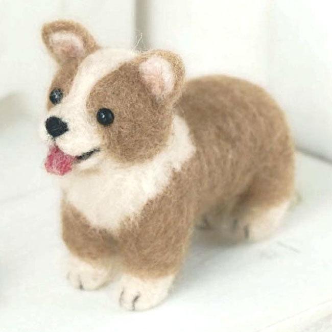 ウェルシュ・コーギー 手作りキット 羊毛フェルト 犬 ぬいぐるみ 手芸
