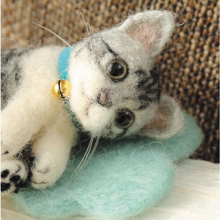 うちのこ サバトラ 手作りキット 羊毛フェルト 手芸 猫 ぬいぐるみ
