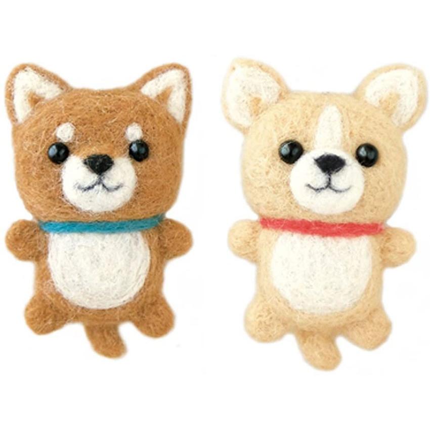 チワワと柴犬 ストラップ 手作りキット 羊毛フェルト 犬 フェルト