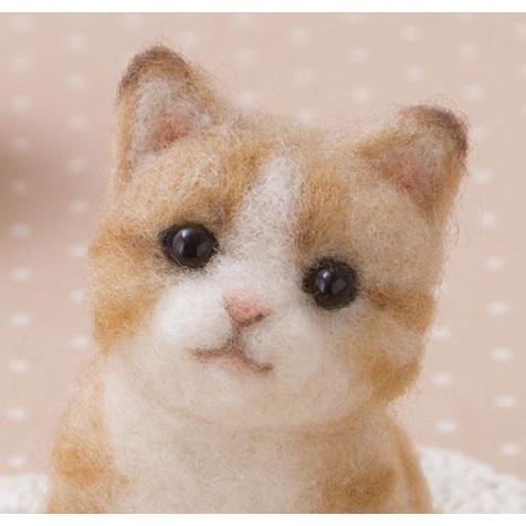 アクレーヌで作る茶トラの子猫ちゃんのフェルトマスコット手作りキット  ぬいぐるみ｜shiawase-deli｜02